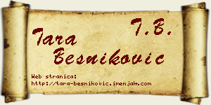 Tara Besniković vizit kartica